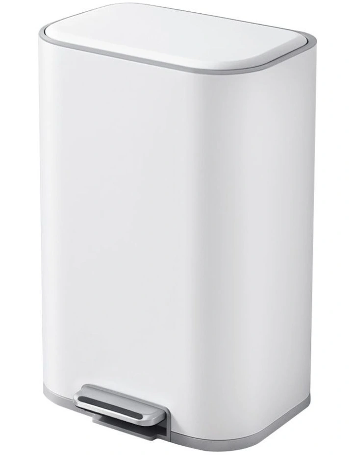 Cefito 30L Pedal Rubbish Bin Kitchen Trash Garbage Waste Can Soft Close White image 1