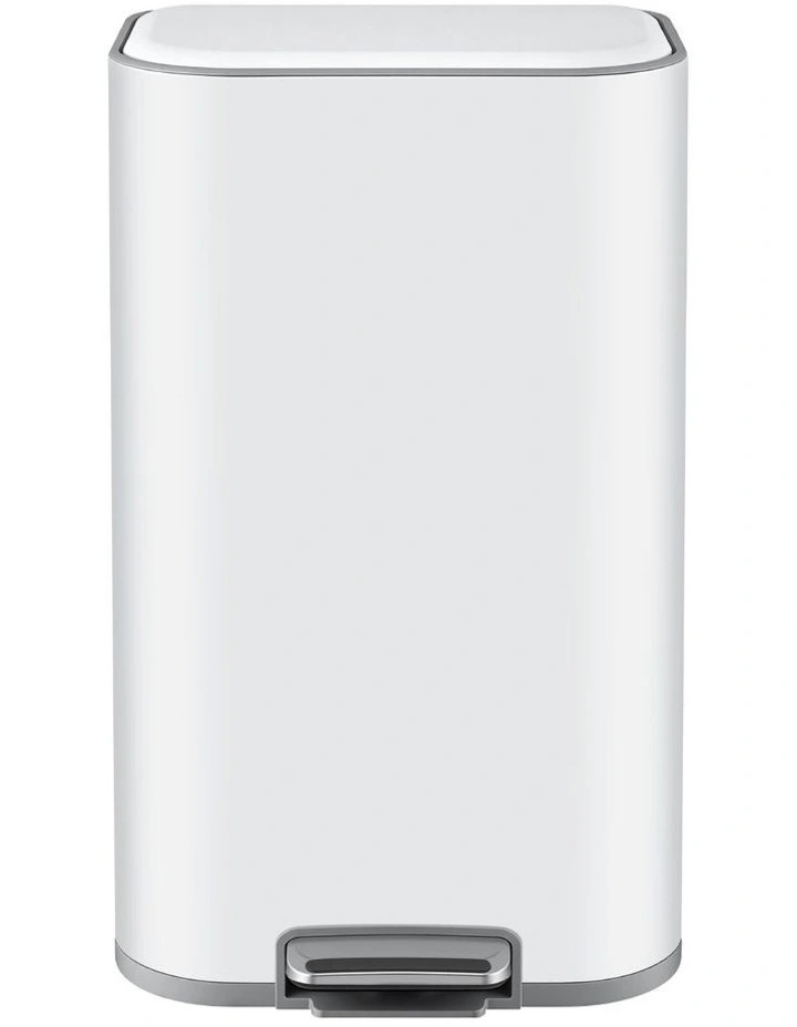 Cefito 30L Pedal Rubbish Bin Kitchen Trash Garbage Waste Can Soft Close White image 3