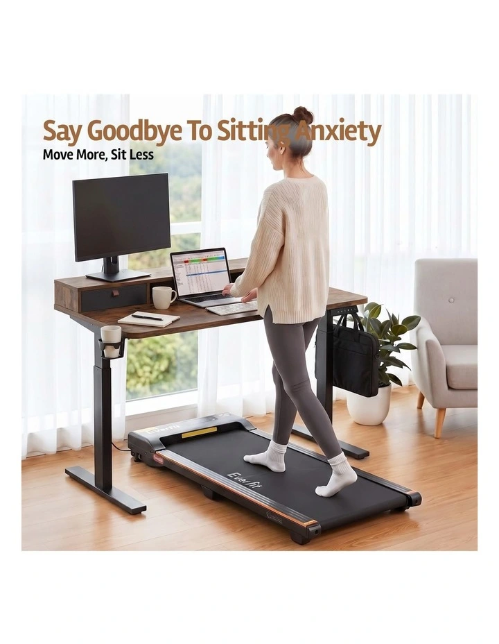 Artiss Electric Standing Desk Height Adjustable Home Office 120cm Rustic Brown image 4