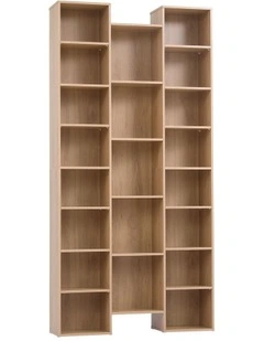 Artiss Bookshelf Display Shelves CD DVD Storage Rack Tall Bookcase Oak