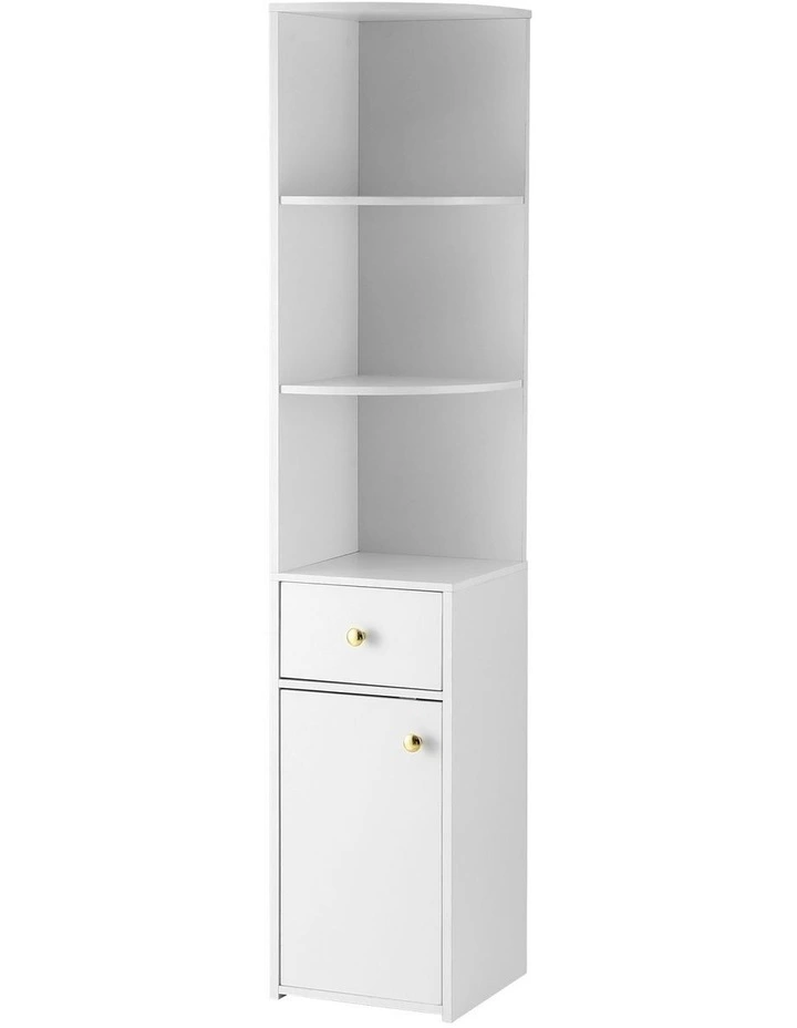 Artiss 3 Tiers Bookshelf with Storage Drawer and Cabinet White image 3