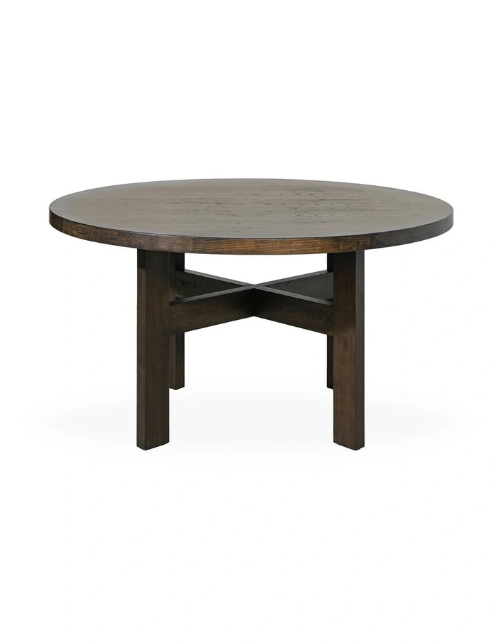 Arlo Dining Table Round - Smoke Ash Wood image 1
