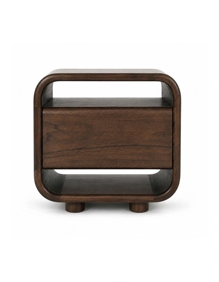 Saku - Bedside Table - Mocha Brown Wood image 4