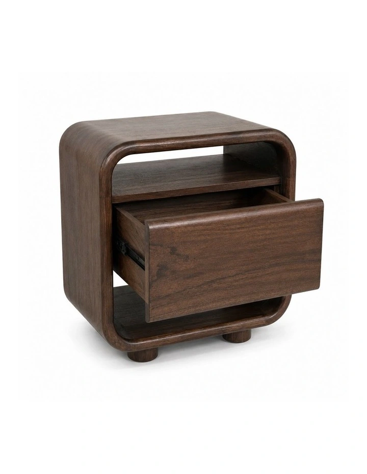 Saku - Bedside Table - Mocha Brown Wood image 5