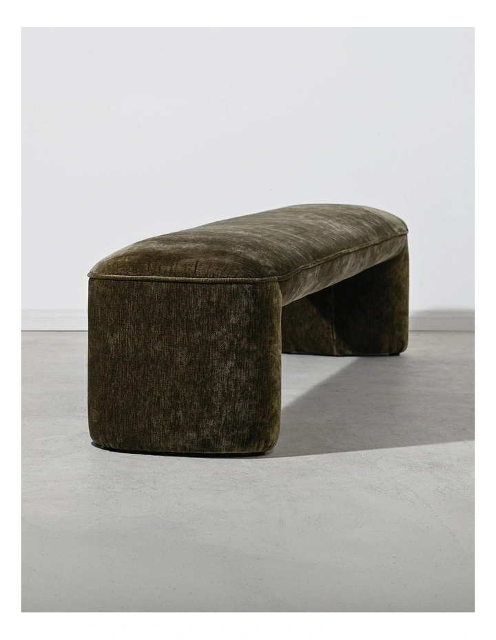 Rees Bench Ottoman - Velore Green image 3
