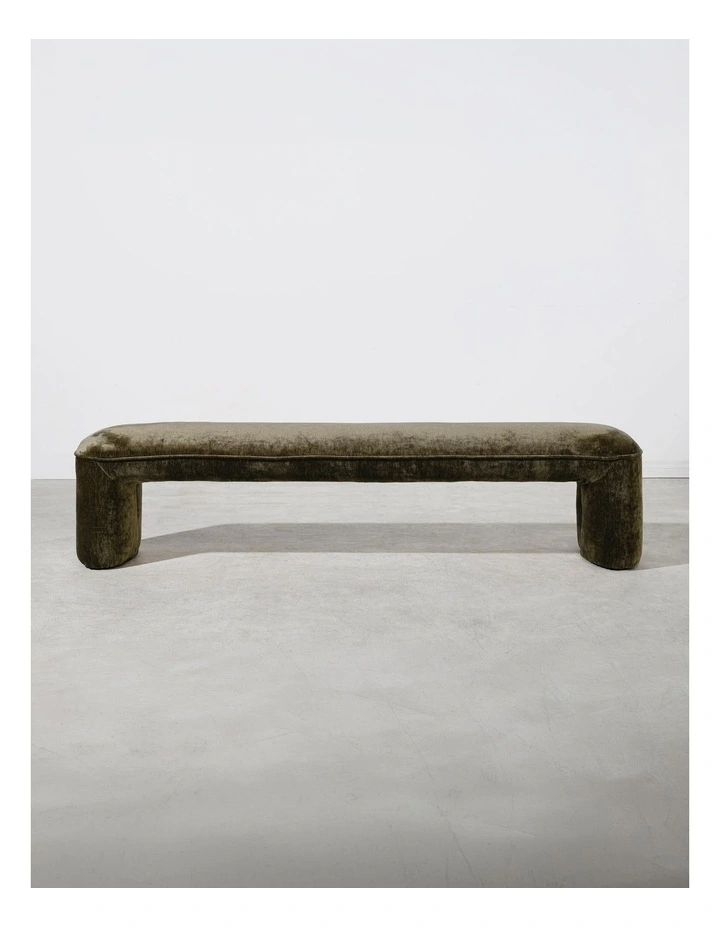 Rees Bench Ottoman - Velore Green image 5