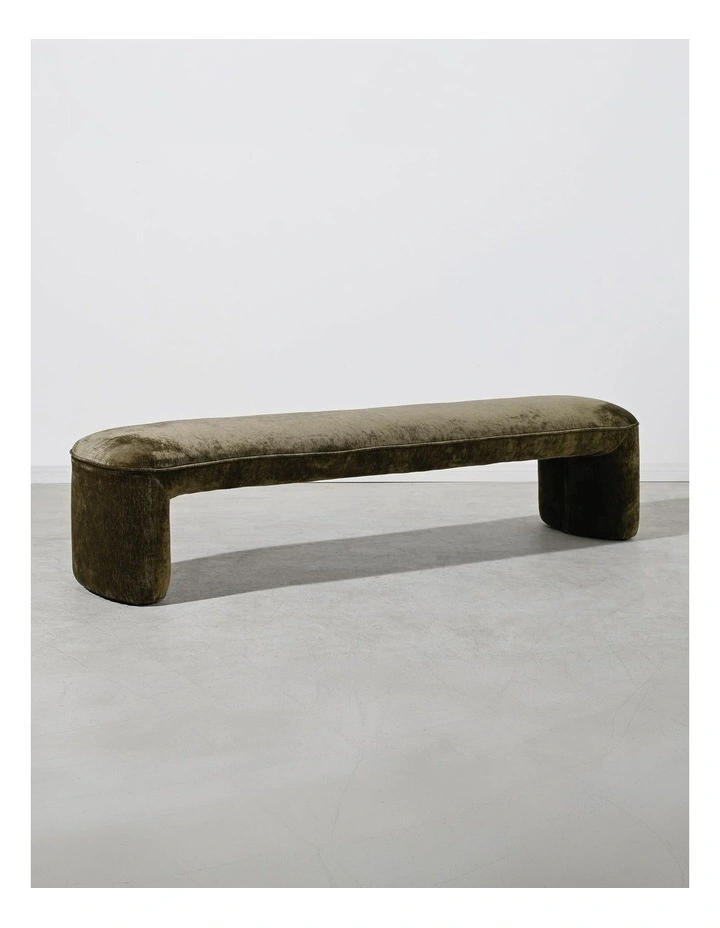 Rees Bench Ottoman - Velore Green image 7