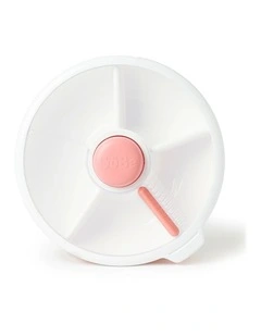 Playette GoBe Large Snack Spinner Slide Spill-Resistant Coral Pink