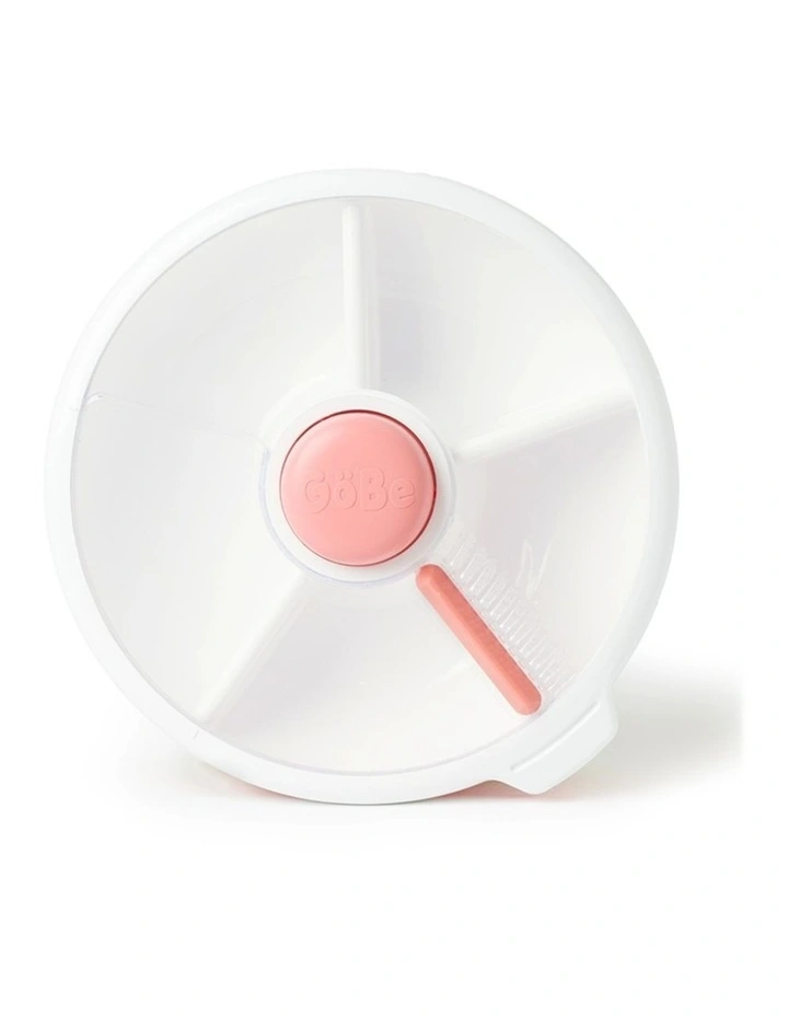 Playette GoBe Large Snack Spinner Slide Spill-Resistant Coral Pink image 1