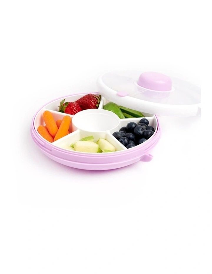 Playette GoBe Snack Spinner Spill-Resistant Container Purple image 5