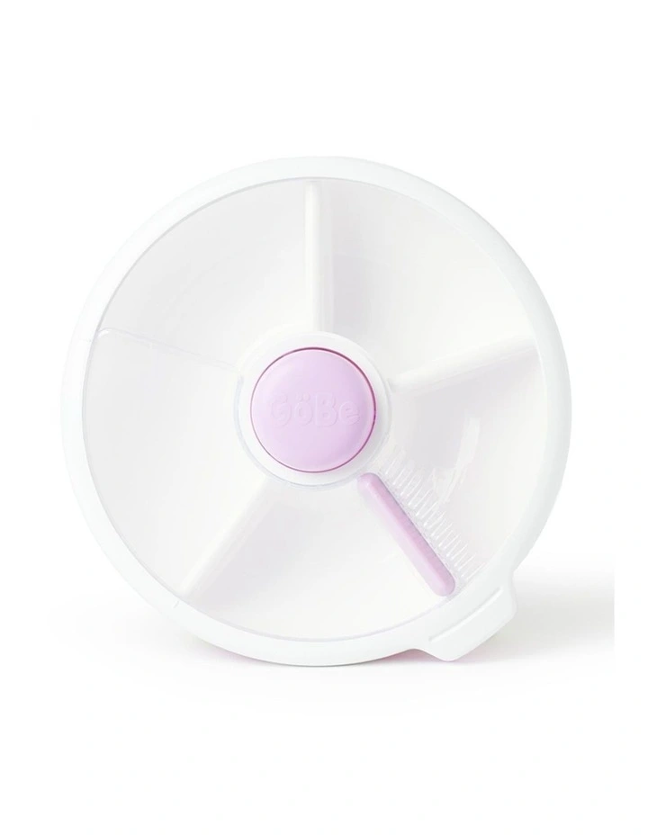 Playette GoBe Large Snack Spinner Slide Taro Purple Spill Resistant Container image 1