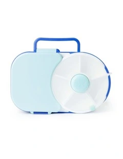 Playette GoBe Lunch Box Bento Compartment Carrying Handle Blueberry Blue