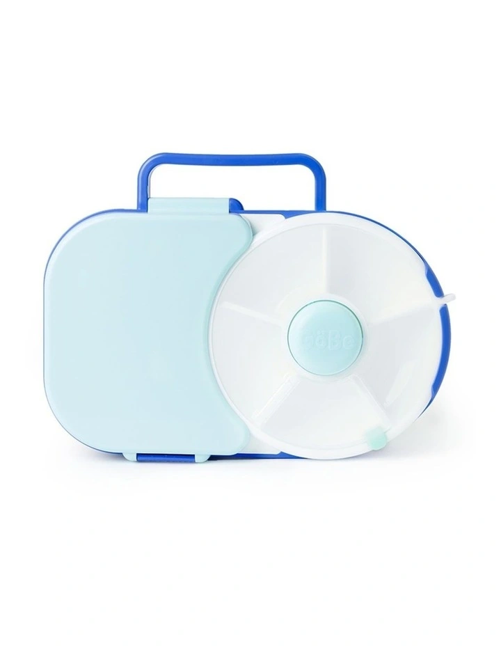 Playette GoBe Lunch Box Bento Compartment Carrying Handle Blueberry Blue image 1