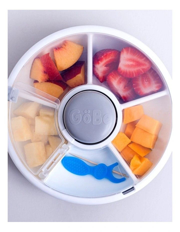Playette GoBe Snack Spinner Spill Resistant Food Container Grey image 3