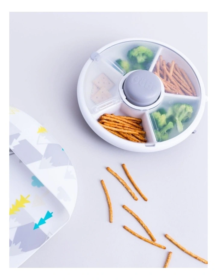 Playette GoBe Snack Spinner Spill Resistant Food Container Grey image 7