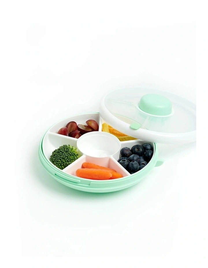 Playette Snack Spinner Spill-Resistant Food Container Mint Green image 3