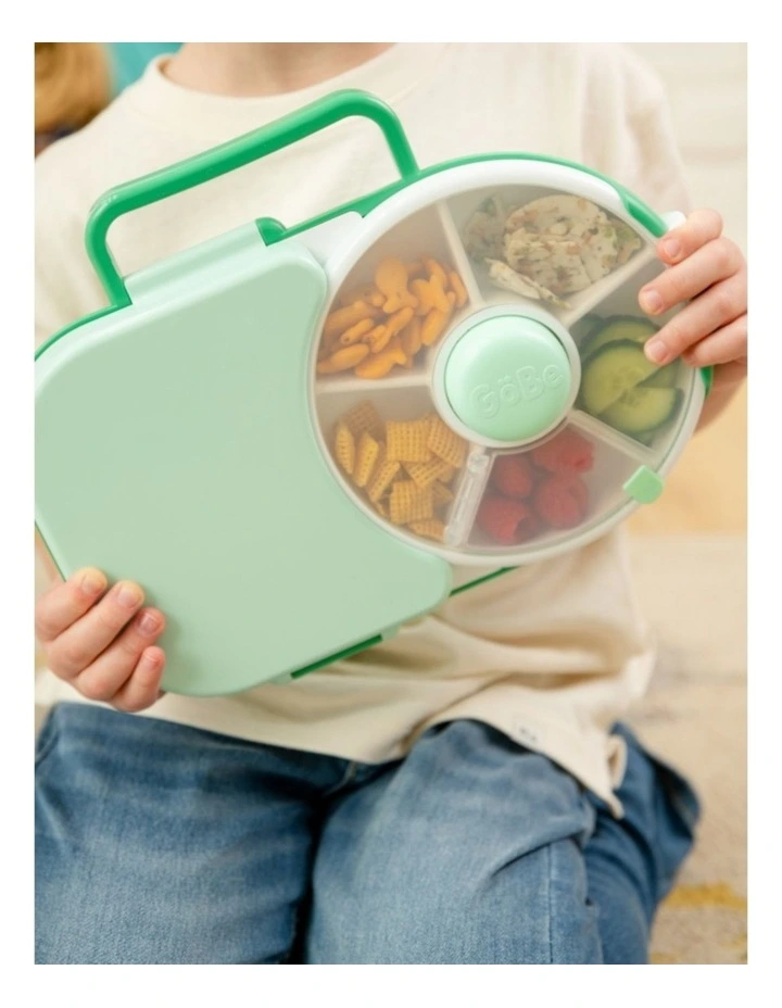 Playette GoBe Lunch Box With Bento Compartment And Snack Spinner Sage Green image 4
