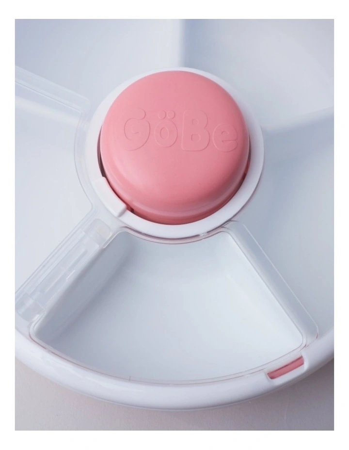 Playette GoBe Snack Spinner Spill-Resistant Container Coral Pink image 5
