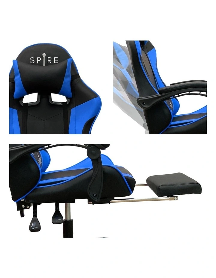 Spire Zinc Adjustable Gaming/Office Chair - Blue and Black image 5