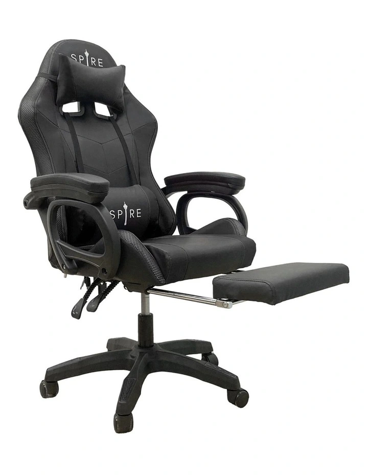 Spire Onyx LED Massage Gaming Chair - Black image 1
