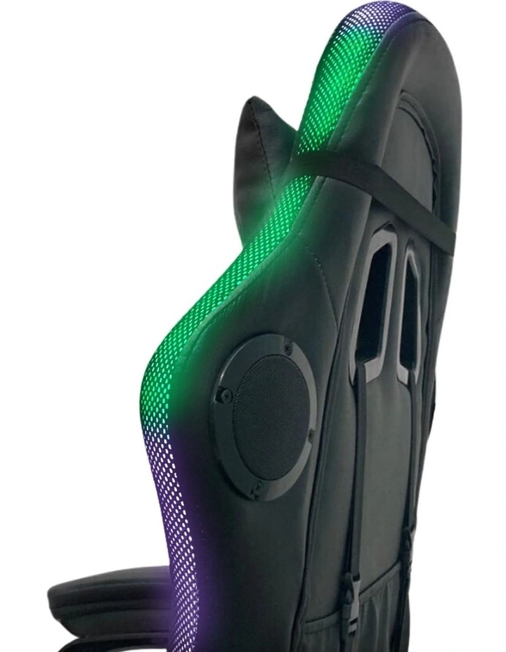 Spire Onyx LED Massage Gaming Chair - Black image 6