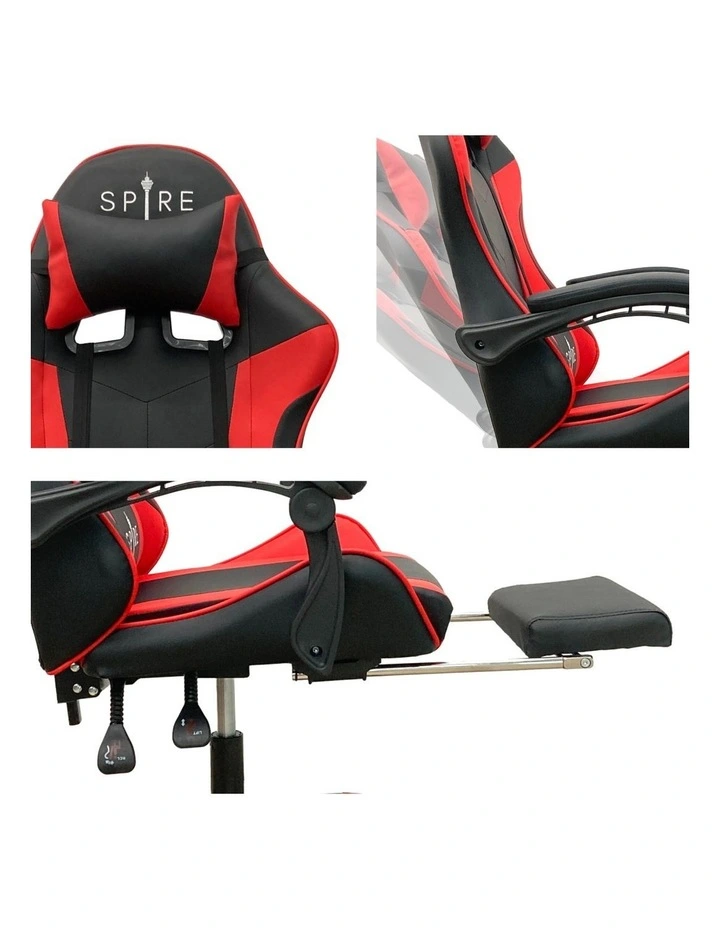 Spire Zinc Adjustable Gaming/Office Chair - Red and Black image 5