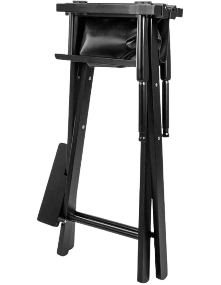 Sarantino Set of 2 Black Tall Directors Chair Beech Wood Frame with Canvas Seat image 4