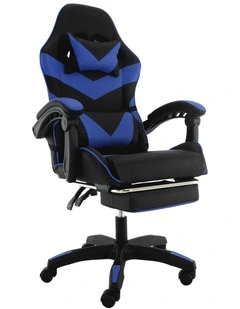 Sarantino Cueva Reclining High Back Office Gaming Chair Seat Retractable Footrest Office Computer