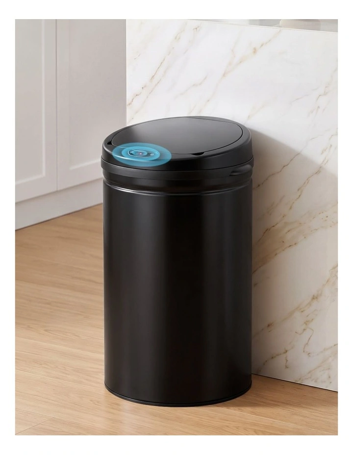 Devanti 30L Sensor Bin Automatic Touchless Trash Can Garbage Rubbish Black image 6
