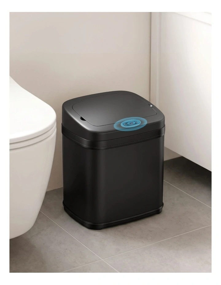 Devanti 15L Motion Sensor Bin Touchless Bins Soft-Close Rubbish Trash Can Black image 6