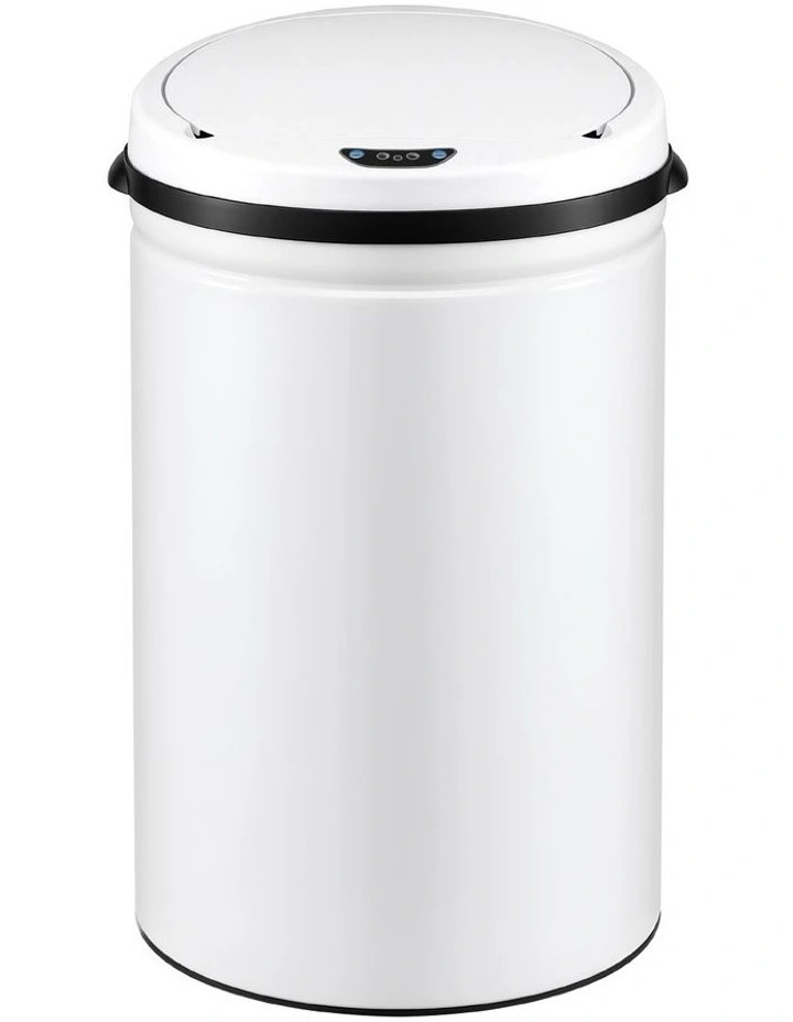 Devanti 30L Sensor Bin Automatic Touchless Trash Can Garbage Rubbish White image 3