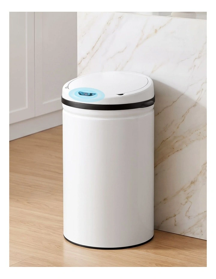 Devanti 30L Sensor Bin Automatic Touchless Trash Can Garbage Rubbish White image 6