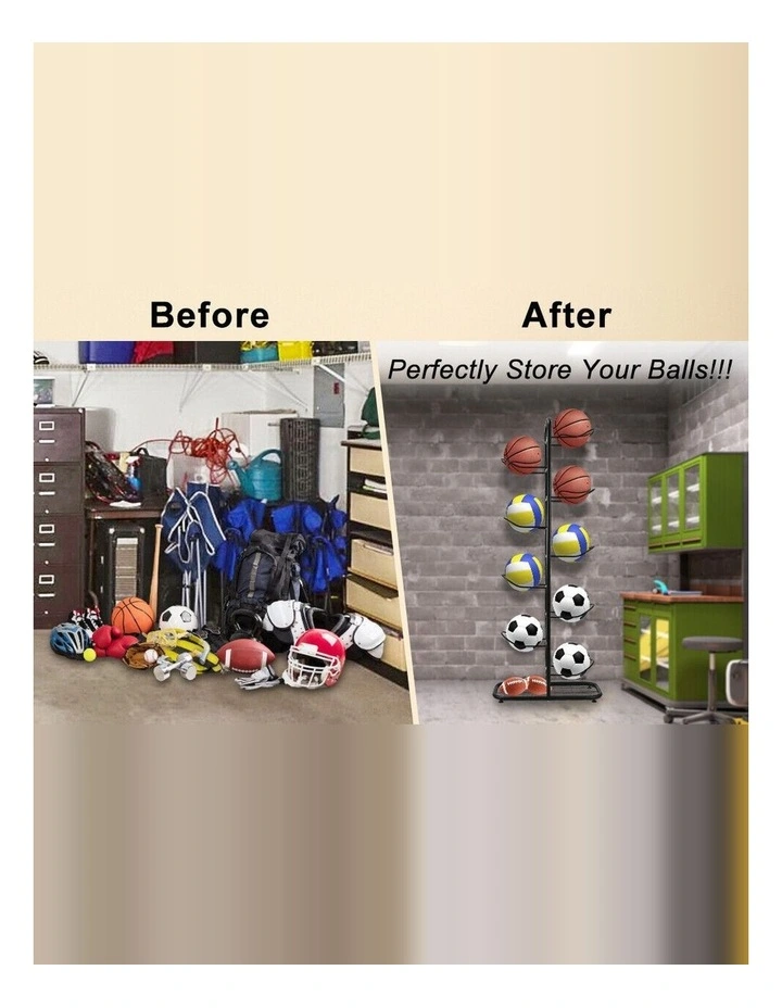 Basketball Soccer Storage Rack Sport Ball Organizer Ball Holder Display Stand image 7