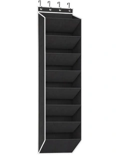 Artiss Over Door Shoe Organiser Storage 8-Tier Pantry Hanger Rack Fabric Black