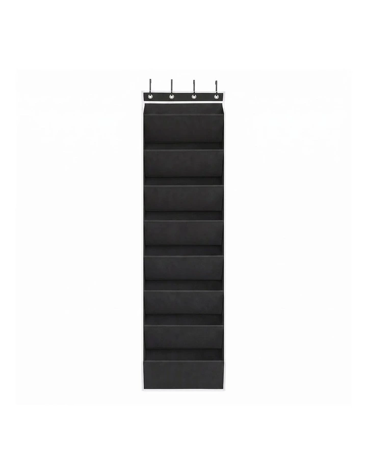 Artiss Over Door Shoe Organiser Storage 8-Tier Pantry Hanger Rack Fabric Black image 3