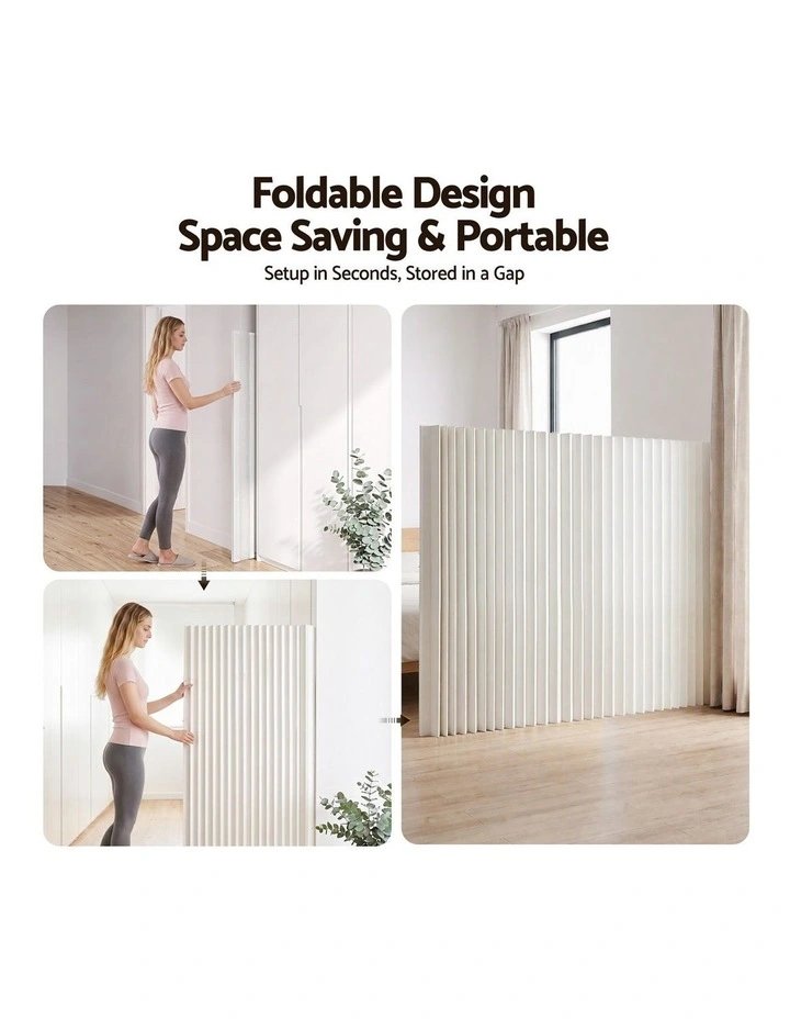 Artiss Paper Room Divider Folding Partition Screen Honeycomb Privacy Screen Freestanding 150cm White image 4
