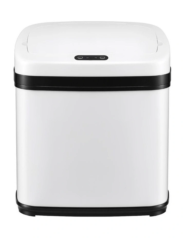 Devanti 15L Motion Sensor Bin Touchless Bins Soft-Close Rubbish Trash Can White image 3