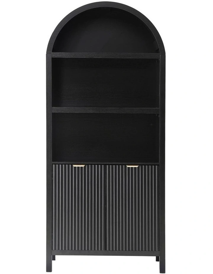 Artiss Buffet Sideboard Cabinet Pantry 180CM Arched Storage Bookshelf Black image 3