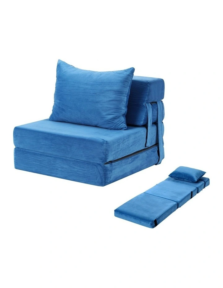 Artiss 2 Pack Folding Sofa Bed Armless Lounger Foam Floor Sofas Futons Couches image 1