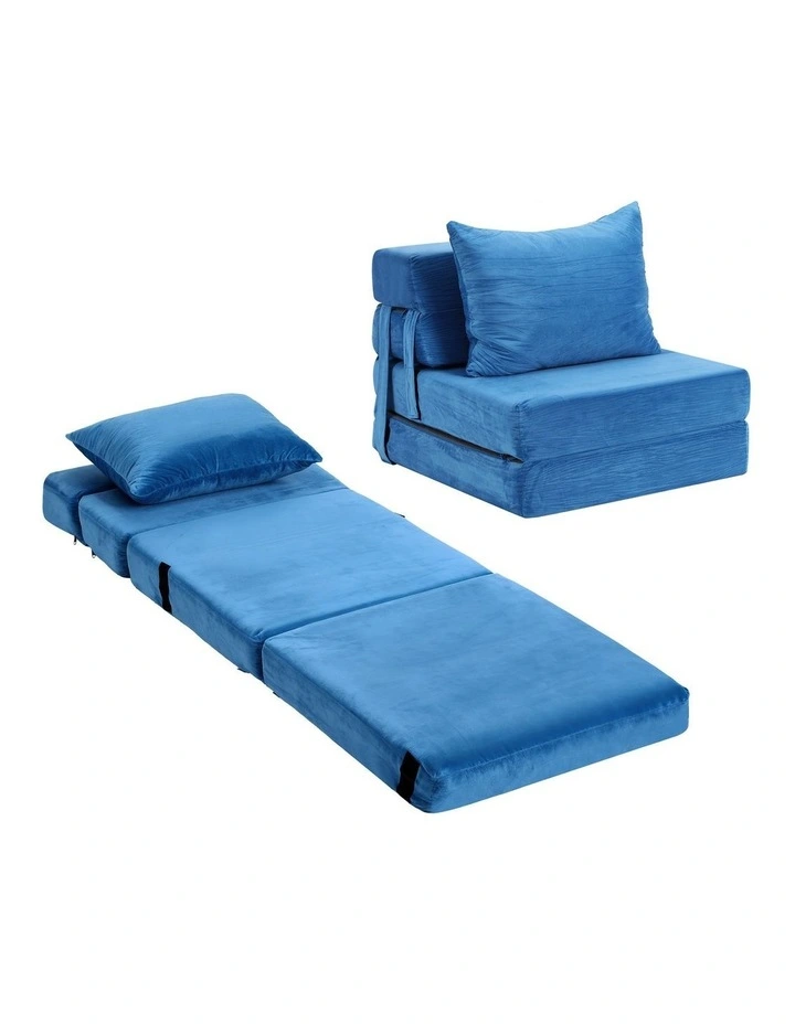 Artiss 2 Pack Folding Sofa Bed Armless Lounger Foam Floor Sofas Futons Couches image 3
