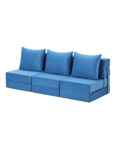 Artiss 3 Pack Folding Sofa Bed Armless Lounger Foam Floor Sofas Futons Couches