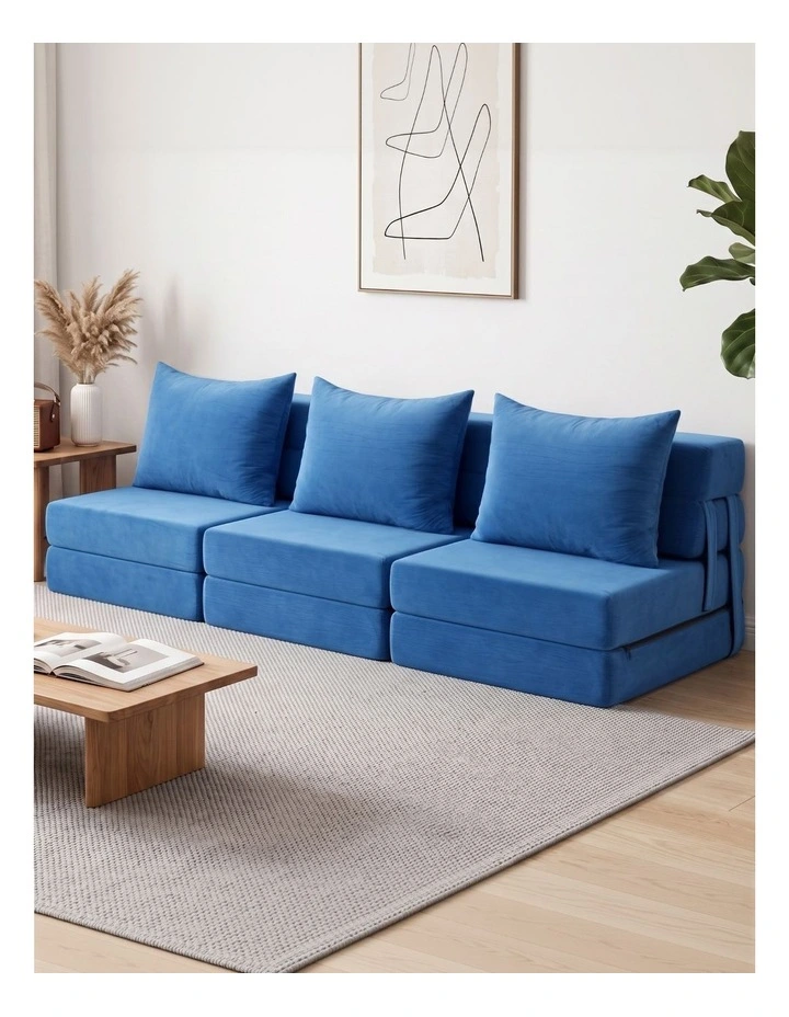 Artiss 3 Pack Folding Sofa Bed Armless Lounger Foam Floor Sofas Futons Couches image 6
