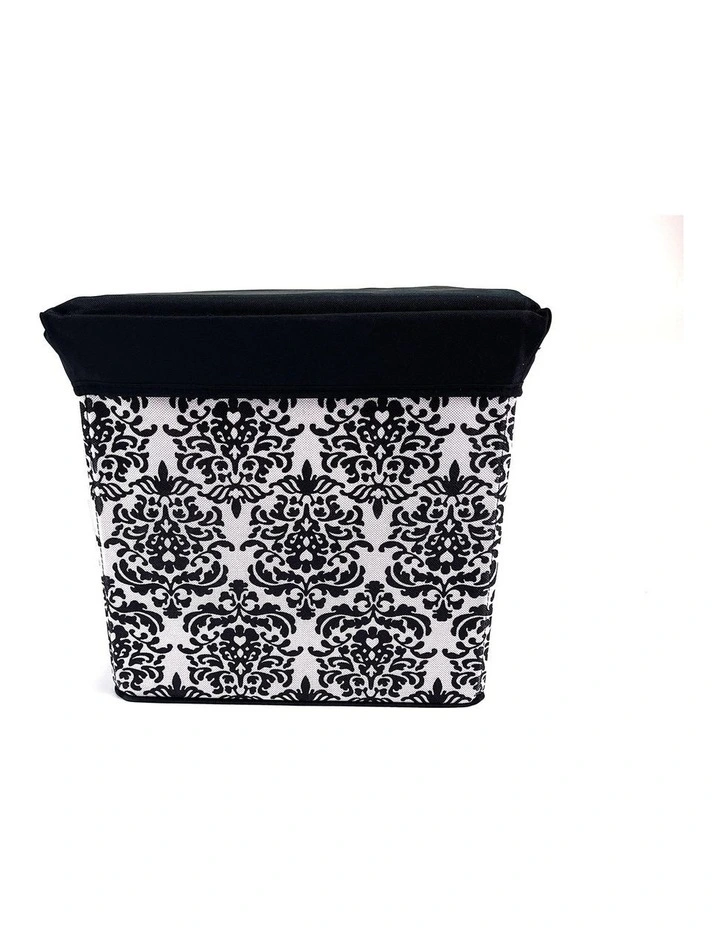 Folding Ottoman Storage Stool Cube Footstool Stool Blanket Box with Cover Padded Seat Space Saving image 2