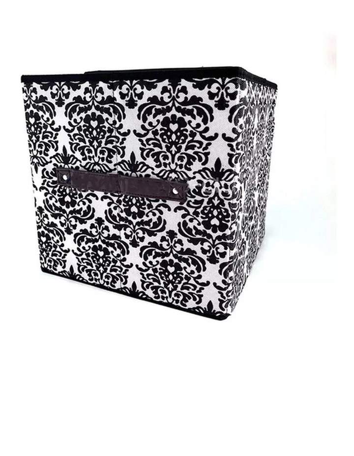 Folding Ottoman Storage Stool Cube Footstool Stool Blanket Box with Cover Padded Seat Space Saving image 5
