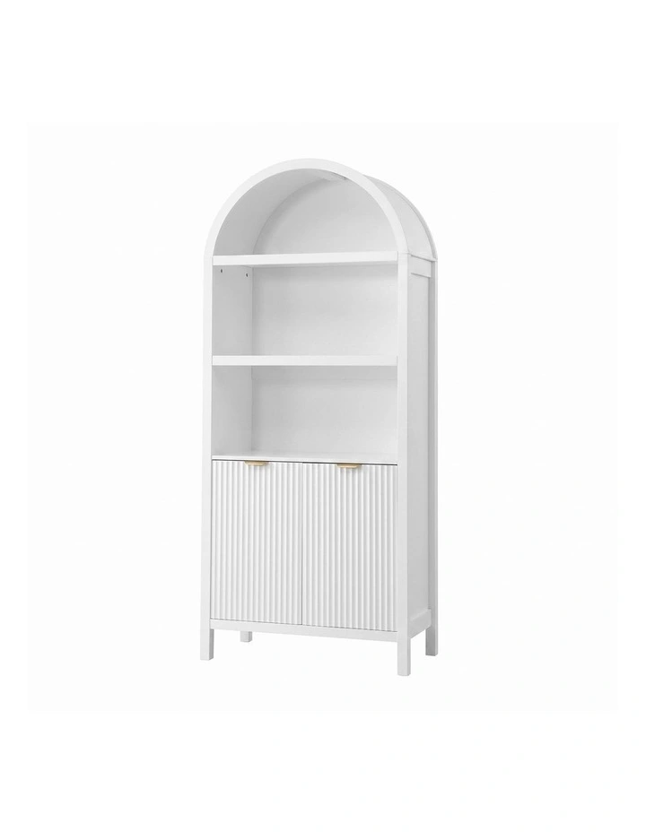 Artiss Buffet Sideboard Cabinet Pantry 180CM Arched Storage Bookshelf White image 1