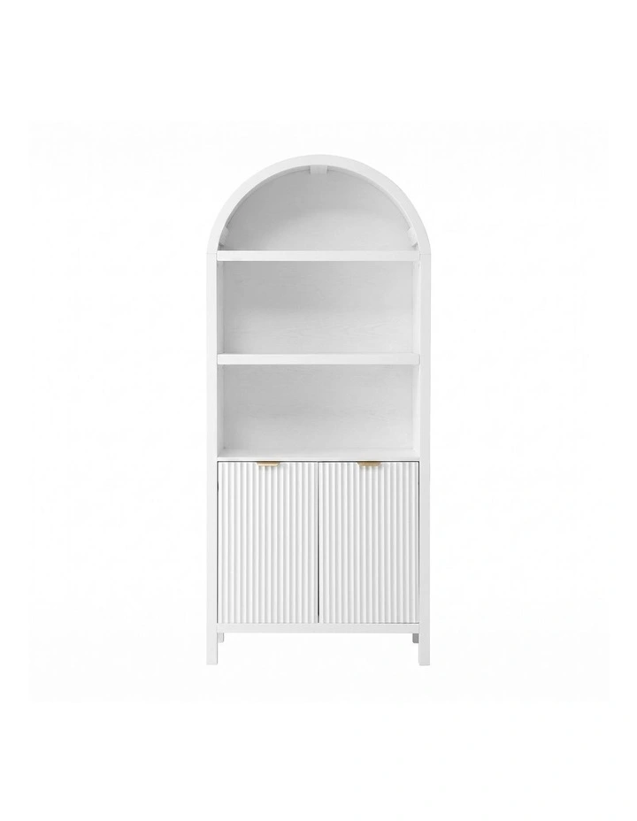 Artiss Buffet Sideboard Cabinet Pantry 180CM Arched Storage Bookshelf White image 3