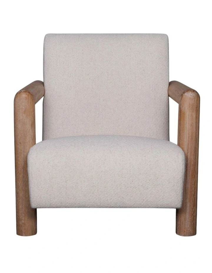 Creston Wood Armchair 78x92x82cm Ivory image 1