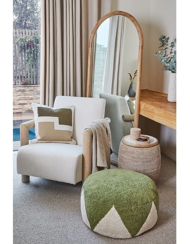 Creston Wood Armchair 78x92x82cm Ivory image 2