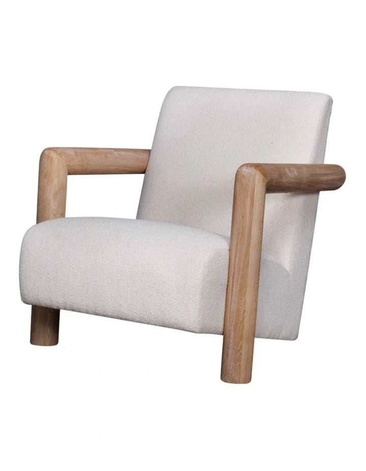 Creston Wood Armchair 78x92x82cm Ivory image 5