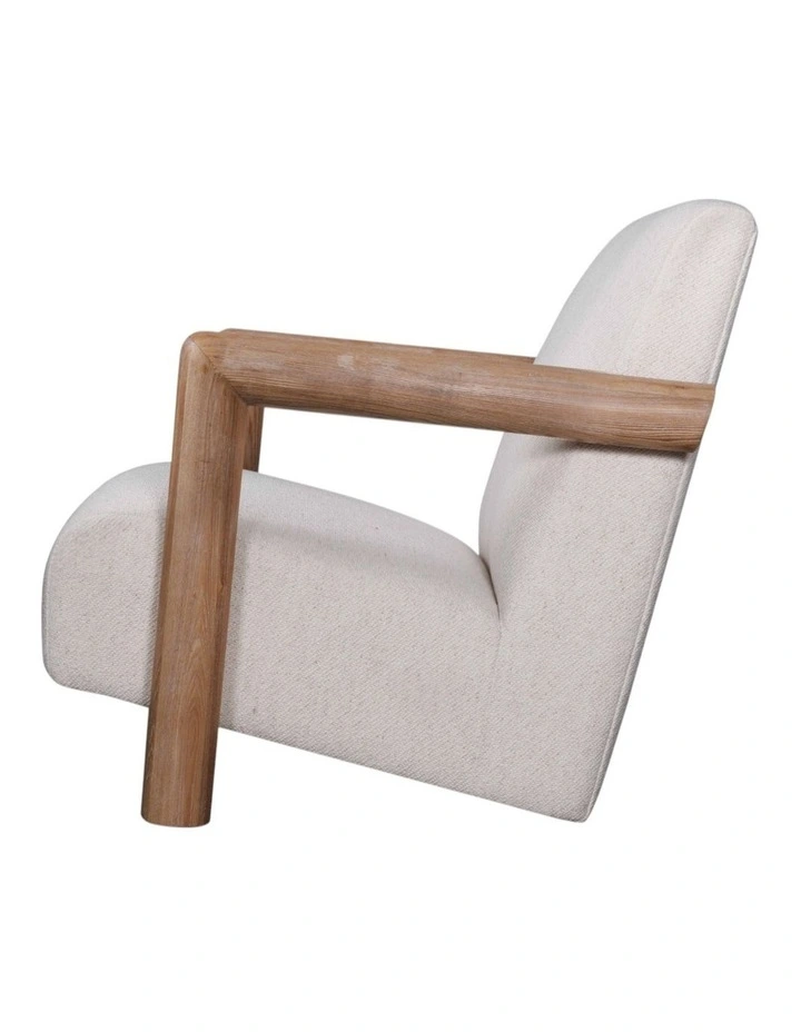 Creston Wood Armchair 78x92x82cm Ivory image 6